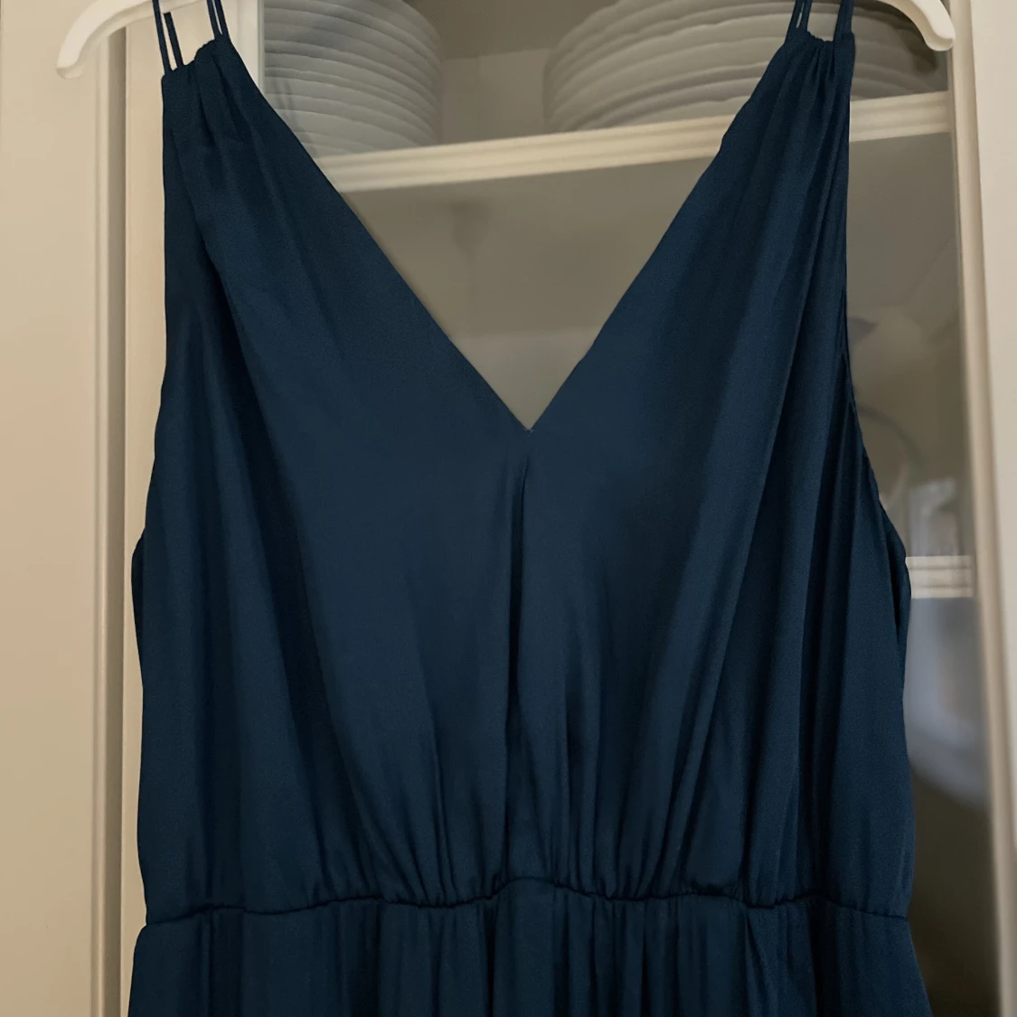 Petroleumfärgad klänning  - 90