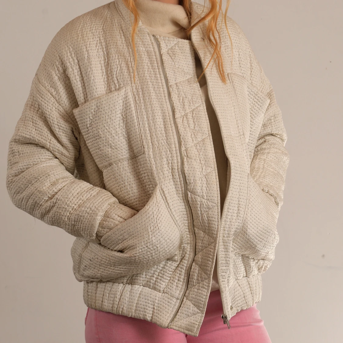 Pläderad Jacka - 90