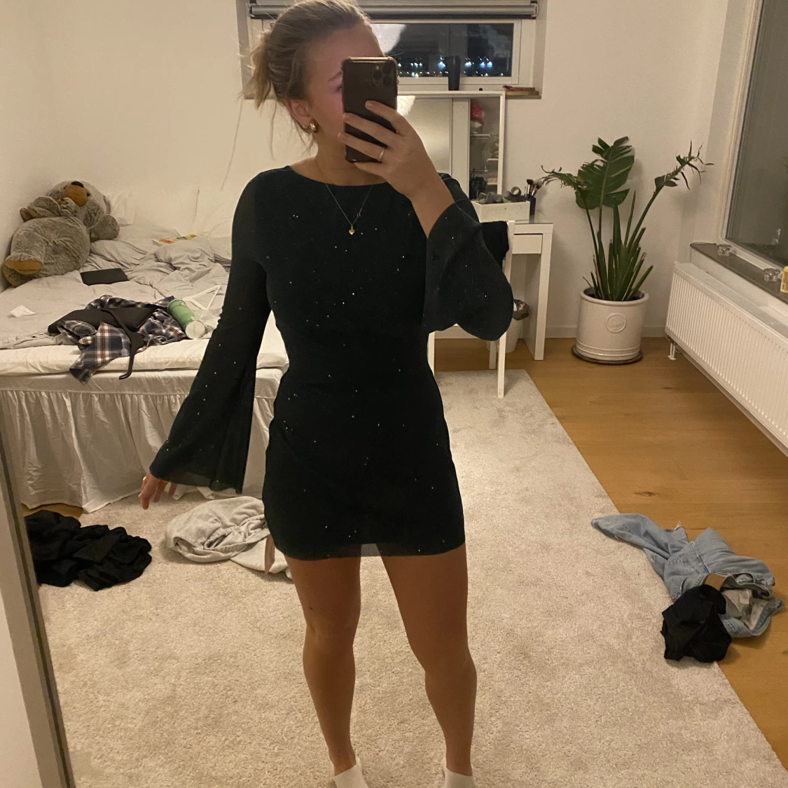 Grön parthea klänning