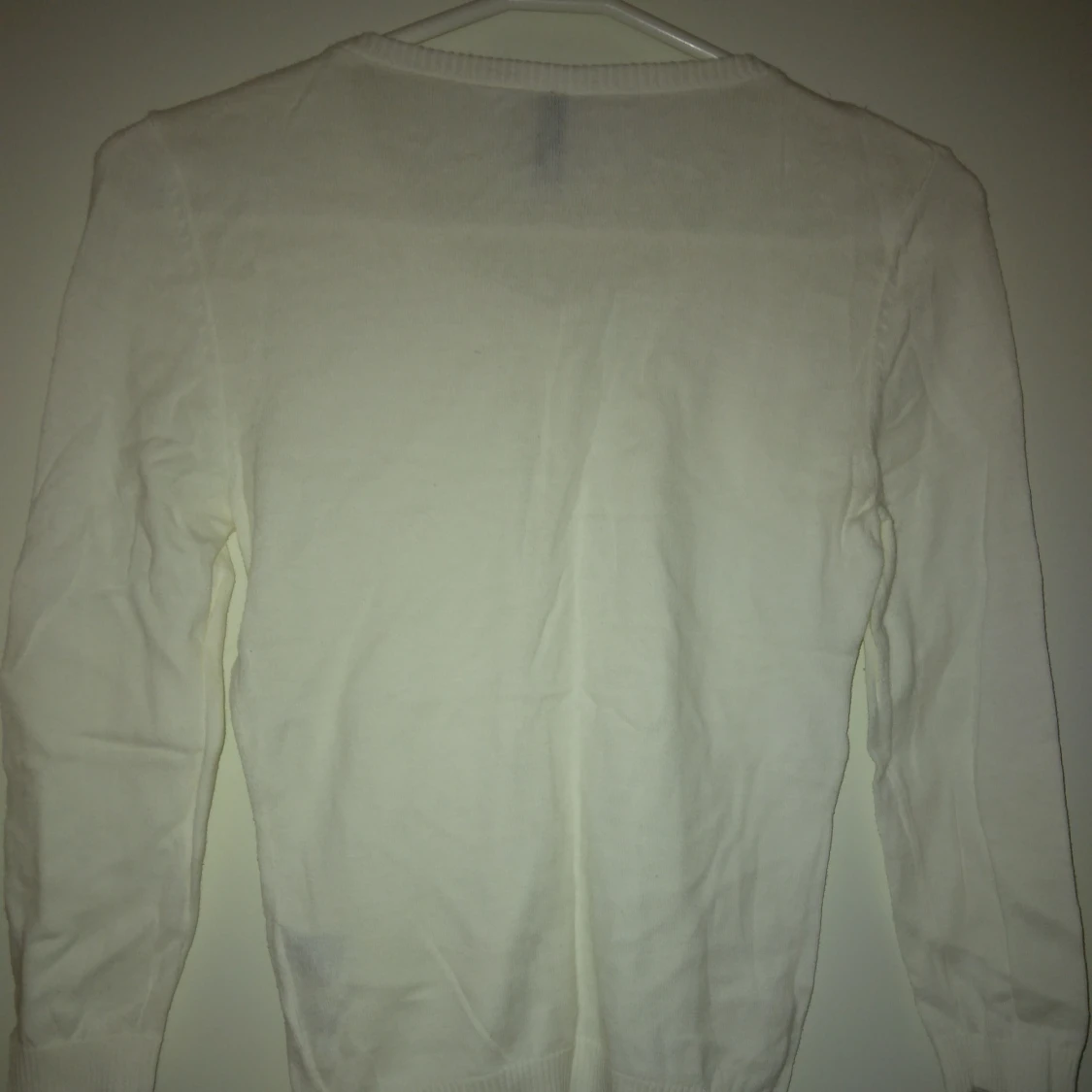 Gräddvit tunnare kofta. Strlk: XS. Bomull - 1