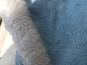 Täcke - Ett blått täcke 