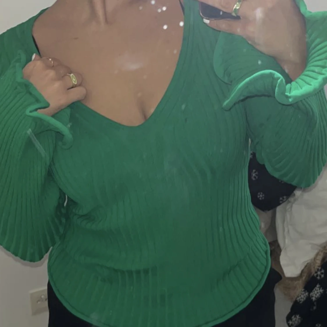 Grön långärmad tröja  - 91