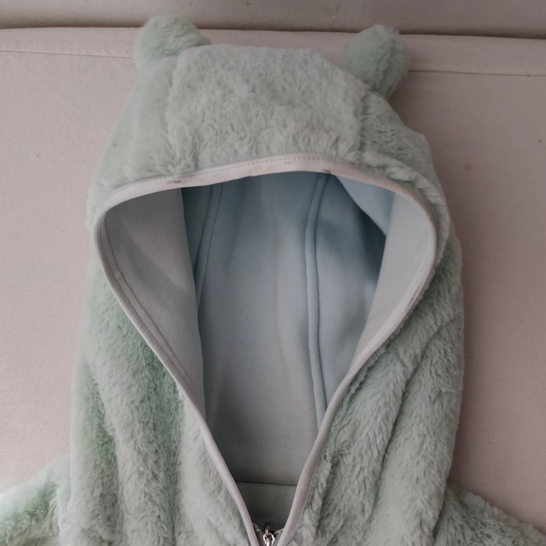 Söt fluffig jacka med öron - 91