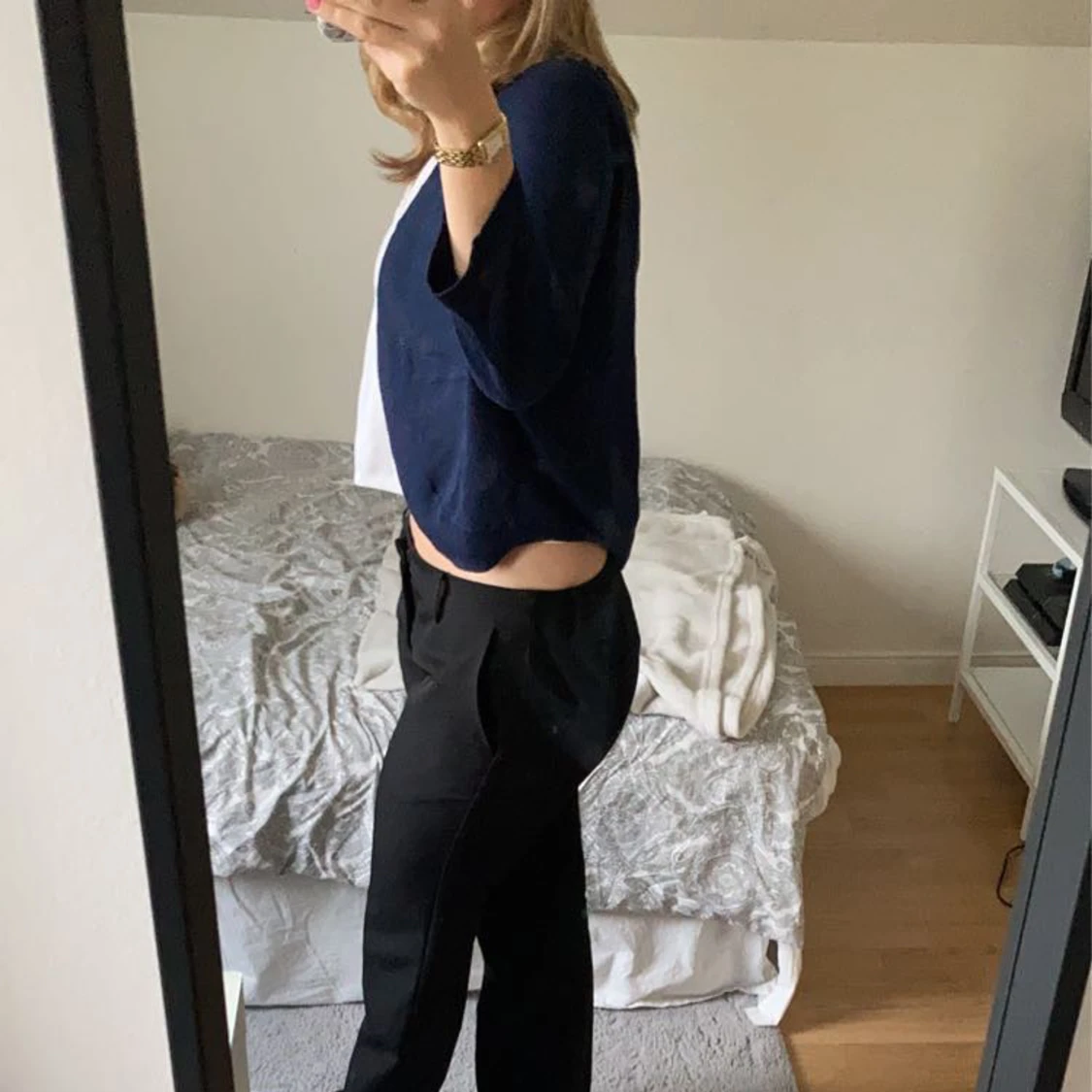 mörkblå kofta - 90