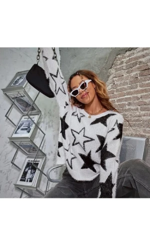 Stickad tröja - Superskön fluffig tröja, nästan helt oanvänd och tidigare köpt här på Plick!