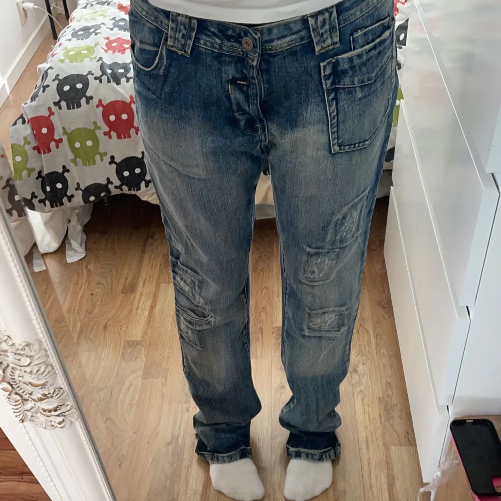 Jättefina vintage jeans i storlek 34/34, bra skick!. Jeans & Byxor.
