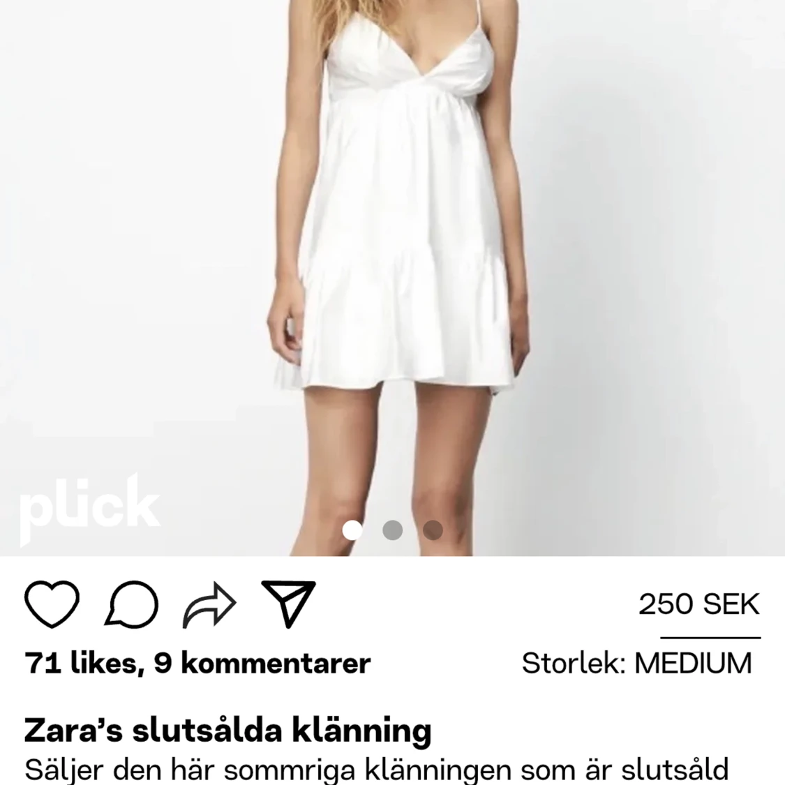 Vit Zara Klänning