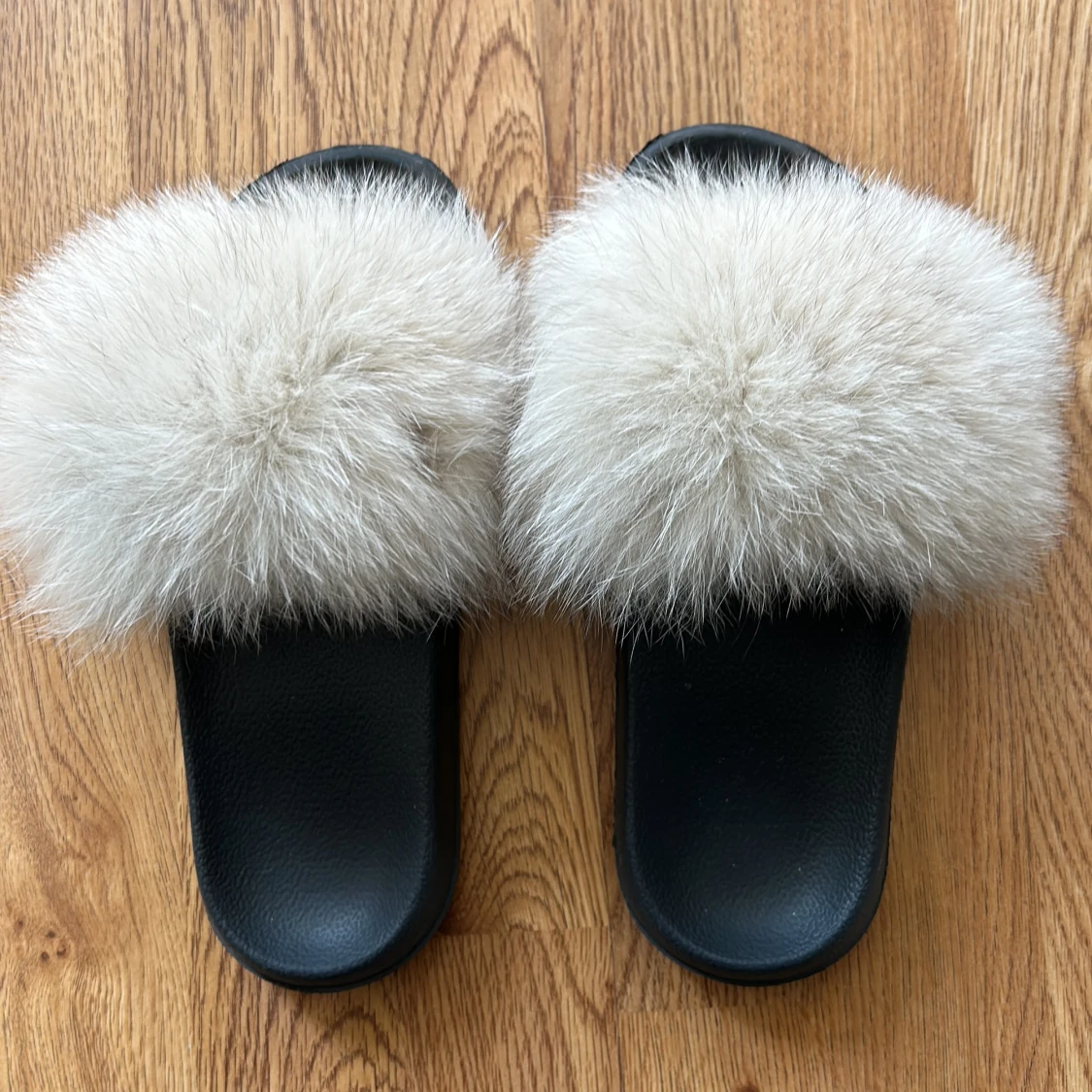 Äkta päls tofflor 