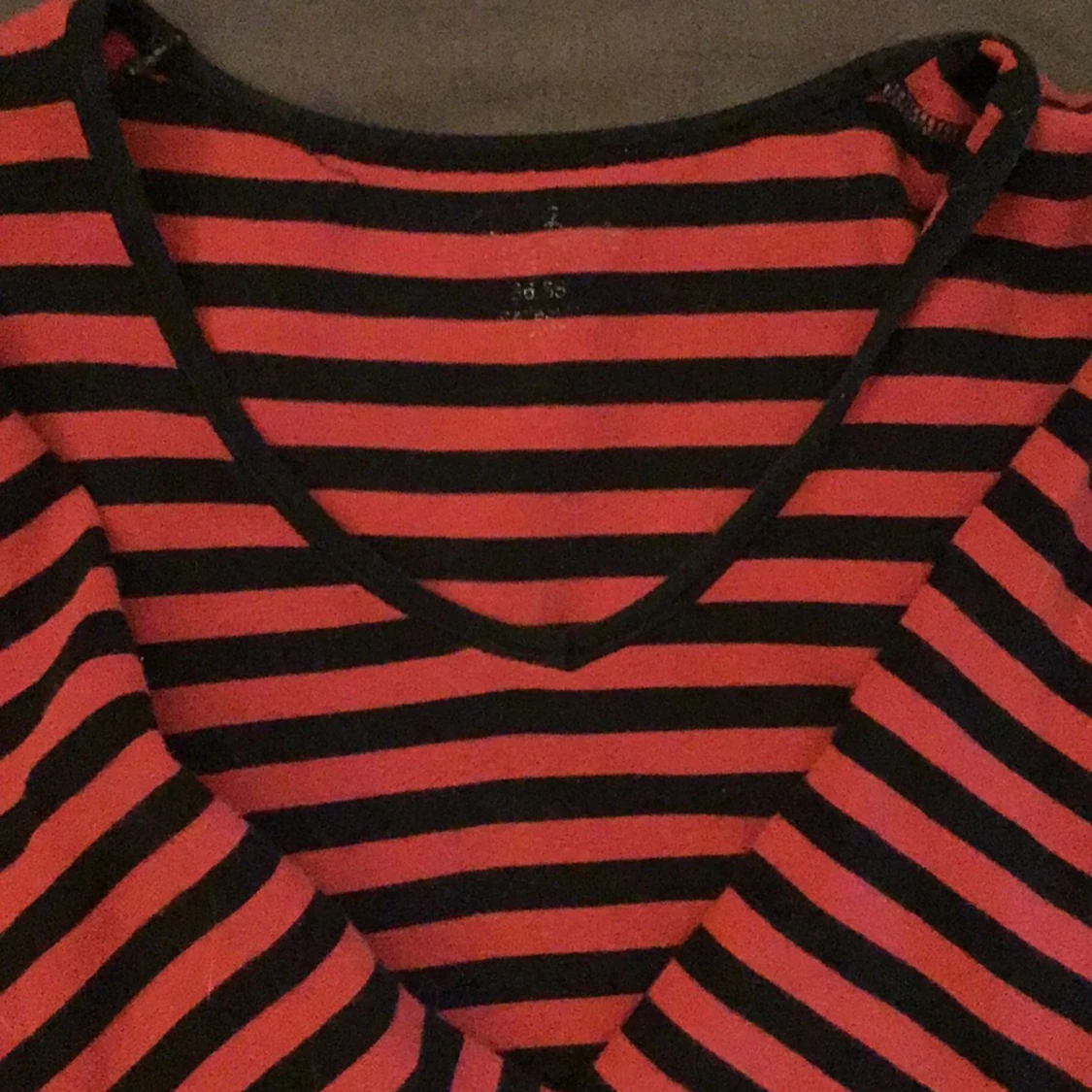 V ringad trekvarts tröja  - 90