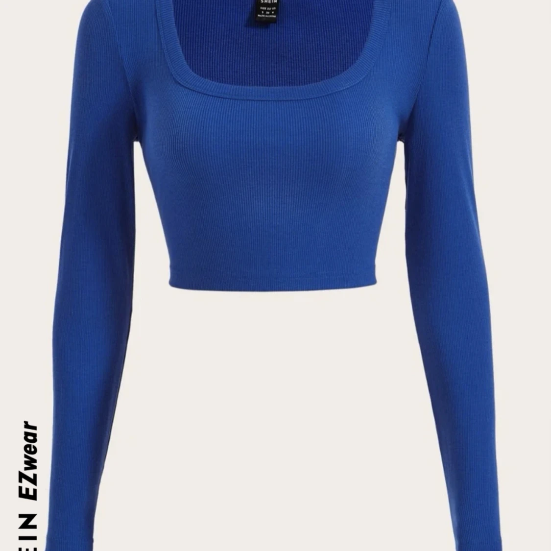 Blå ribbad tröja - 91