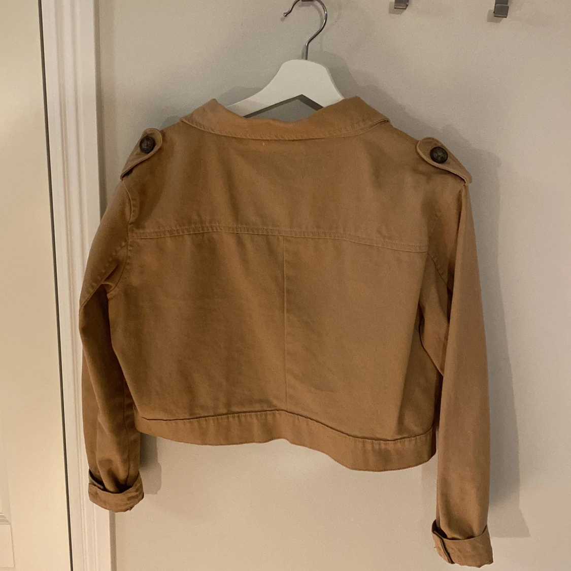 Beige/brun jeansjacka  - 91