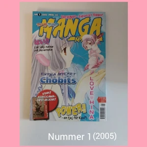 Manga mania böcker från 2005 och 2007 💗 - Perfekt skick på alla 3 böcker. Alla innehåller olika mangafakta & manga berättelser från Love Hina och Chobits på svenska. 35kr/st eller 70kr för alla. Tveka ej att skriva vid frågor/intresse!😊💕 Original pris : 39-45 kr st.