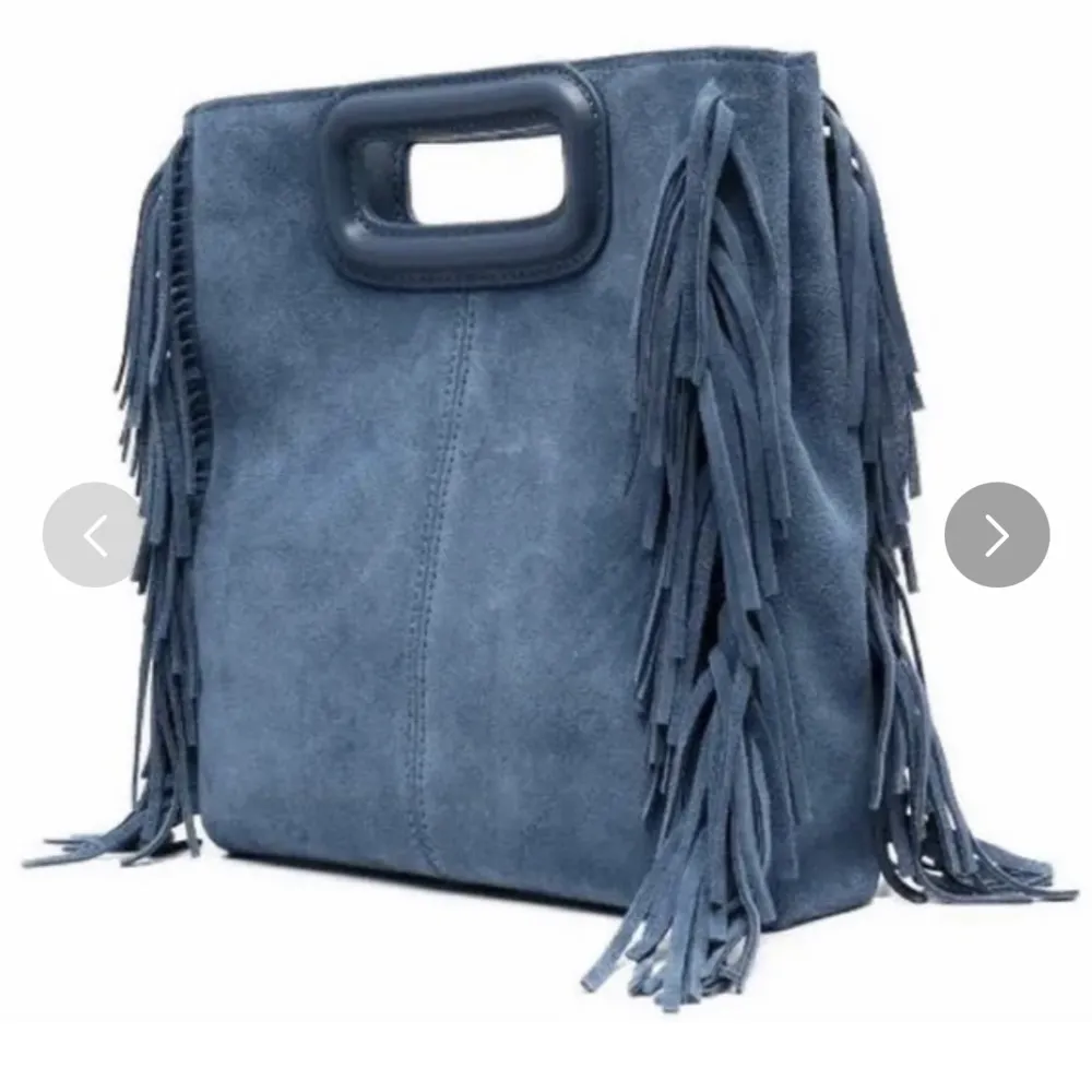 INTRESSEKOLL, blå maje väska i storlek mellan, kan tänka mig att byta. Väskor.