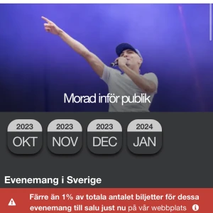 Morad biljett - Säljer 2 morad biljetter, hjälper 2 vänner. Priset kan diskuteras med snabbt köp 