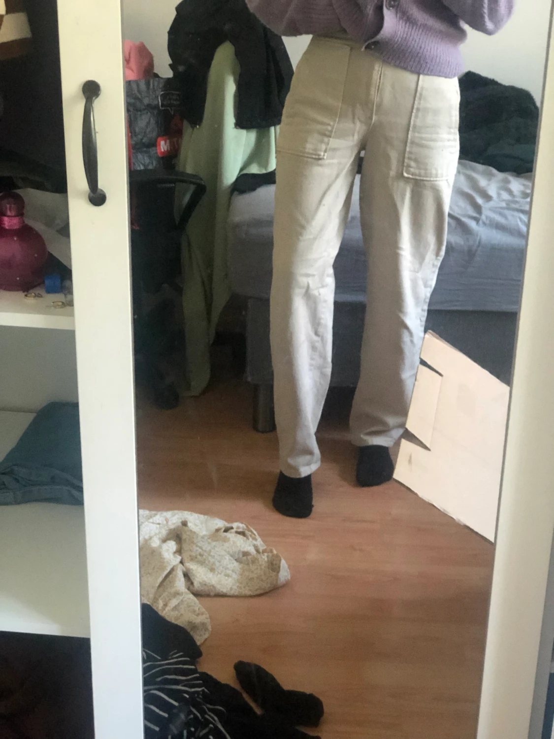 Beige jeans raka - 91