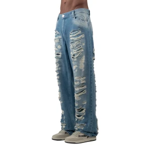 Vicinity Jeans - Vicinity jeans ”Distressed Denim Light Blue” i perfekt skick köptes från vicinityclo.de för några månader sen, Storlek XS sitter som 30/30. Hör av er vid frågor!