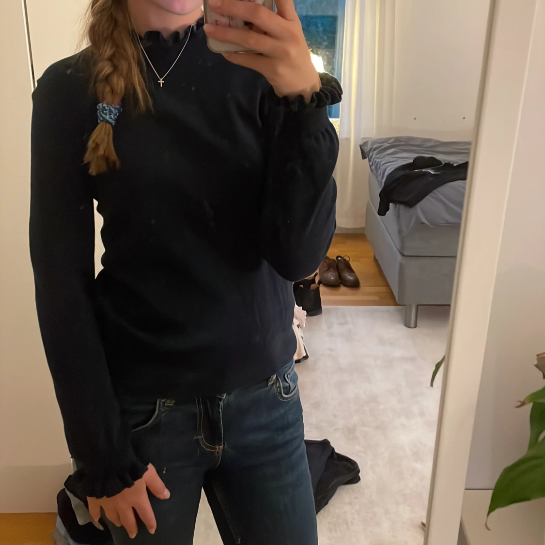 Mörkblå finttröja från only - 90