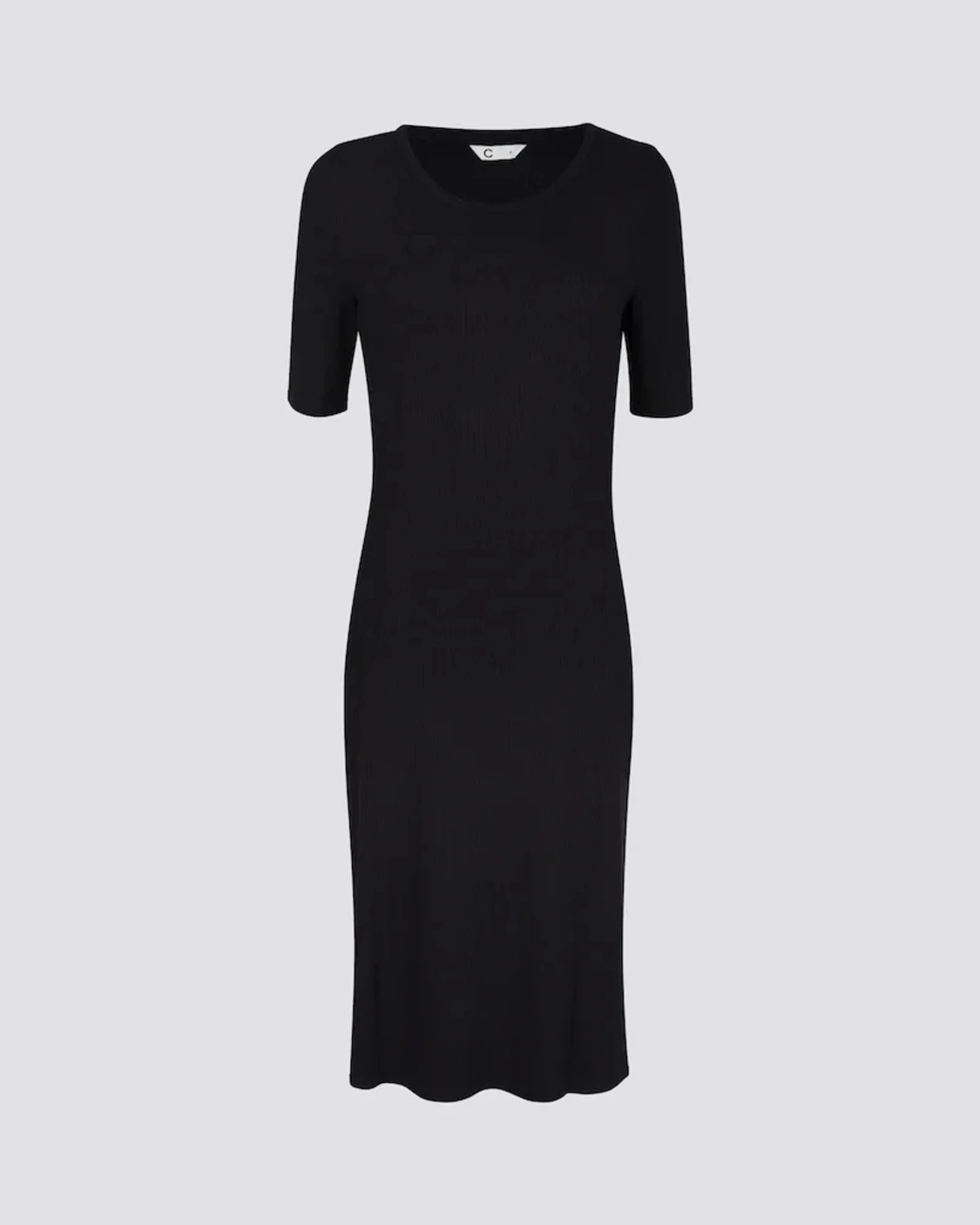 Svart ribbad basklänning