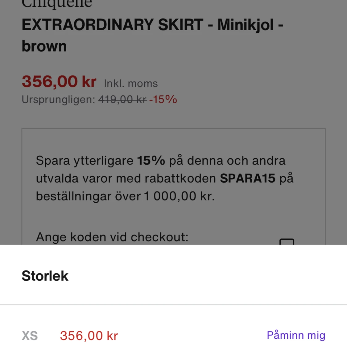 Brun satinkjol🤎 - 91