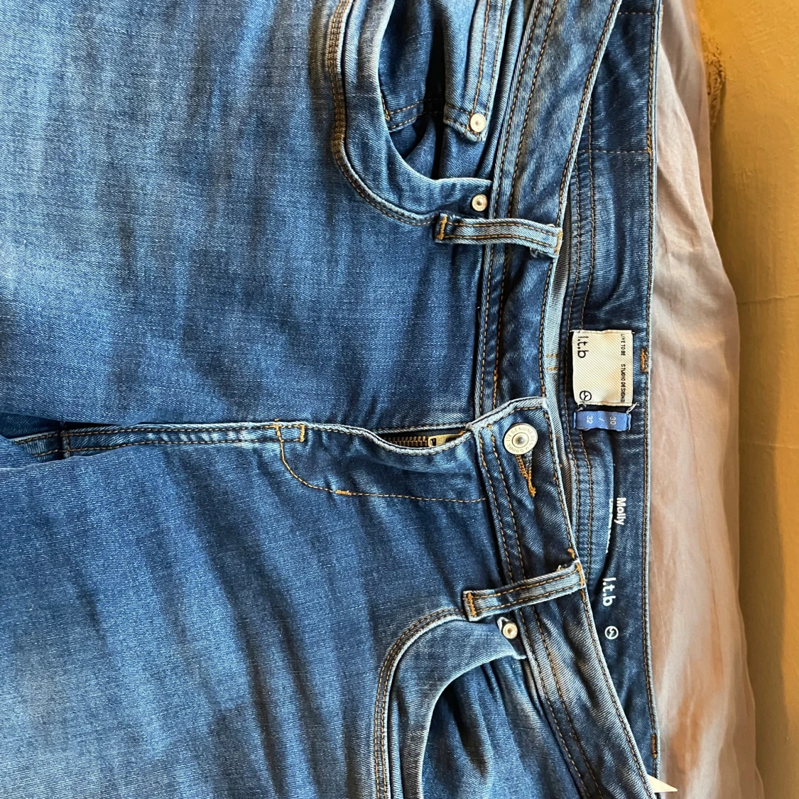 Blåa lågmidjade bootcut ltb jeans - 3