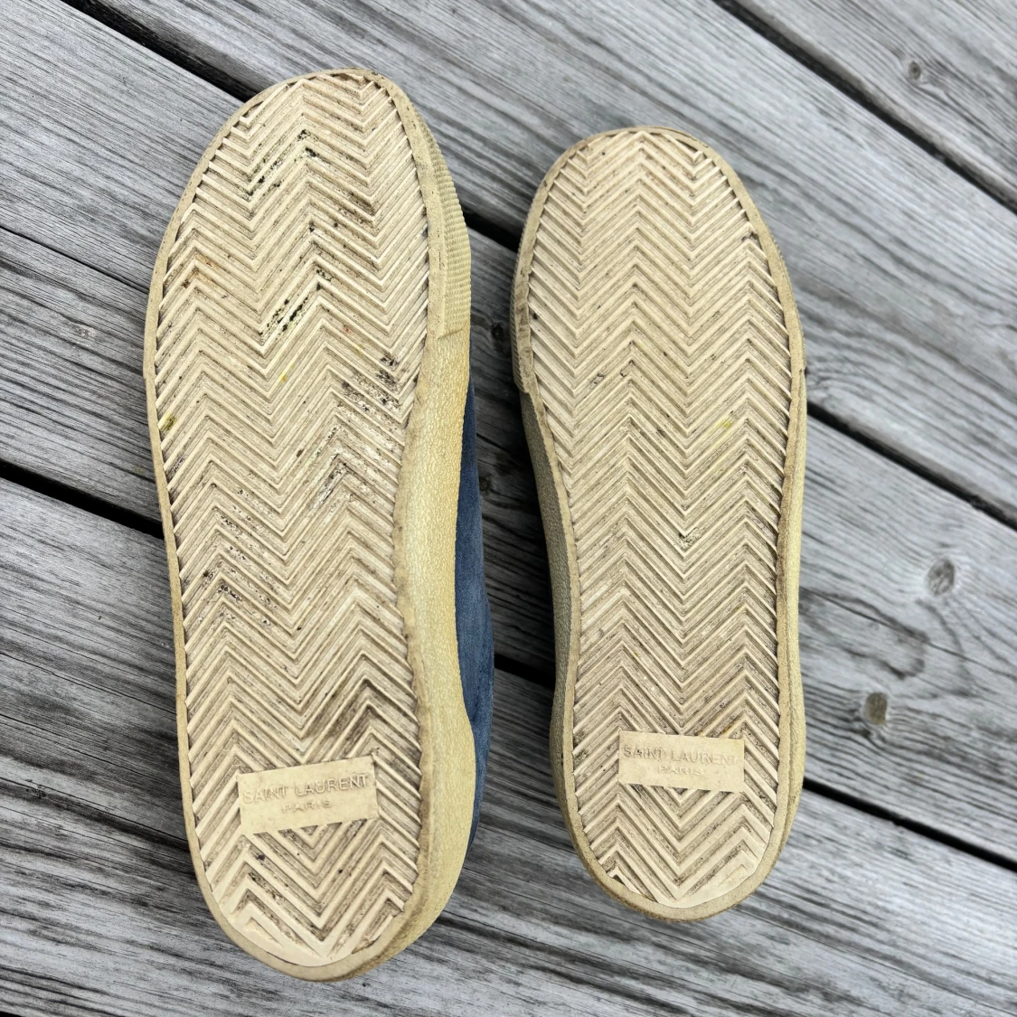 Saint Laurent blå mocka sneakers - 4