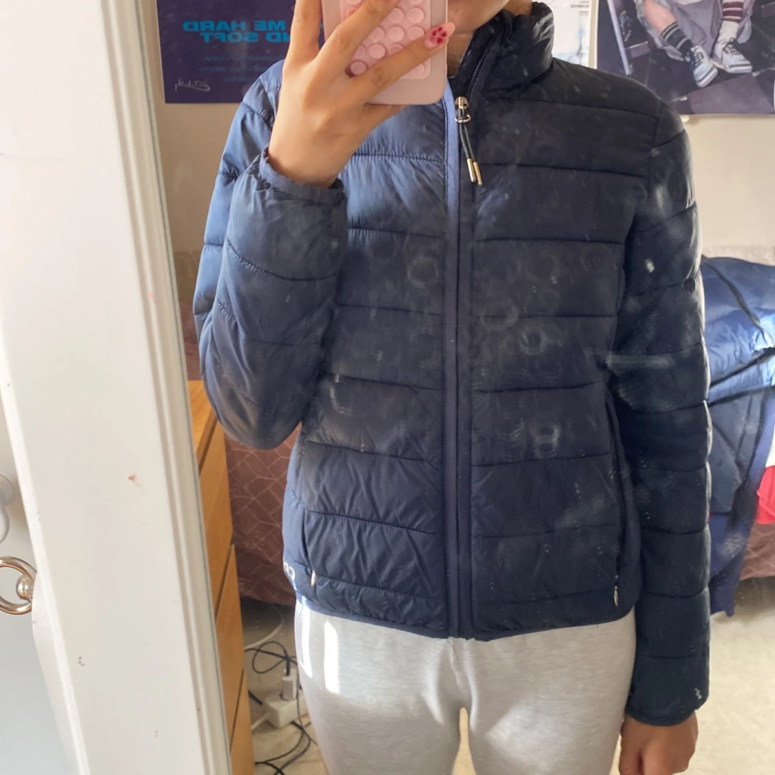 Marinblå pufferjacka från CRW - 2