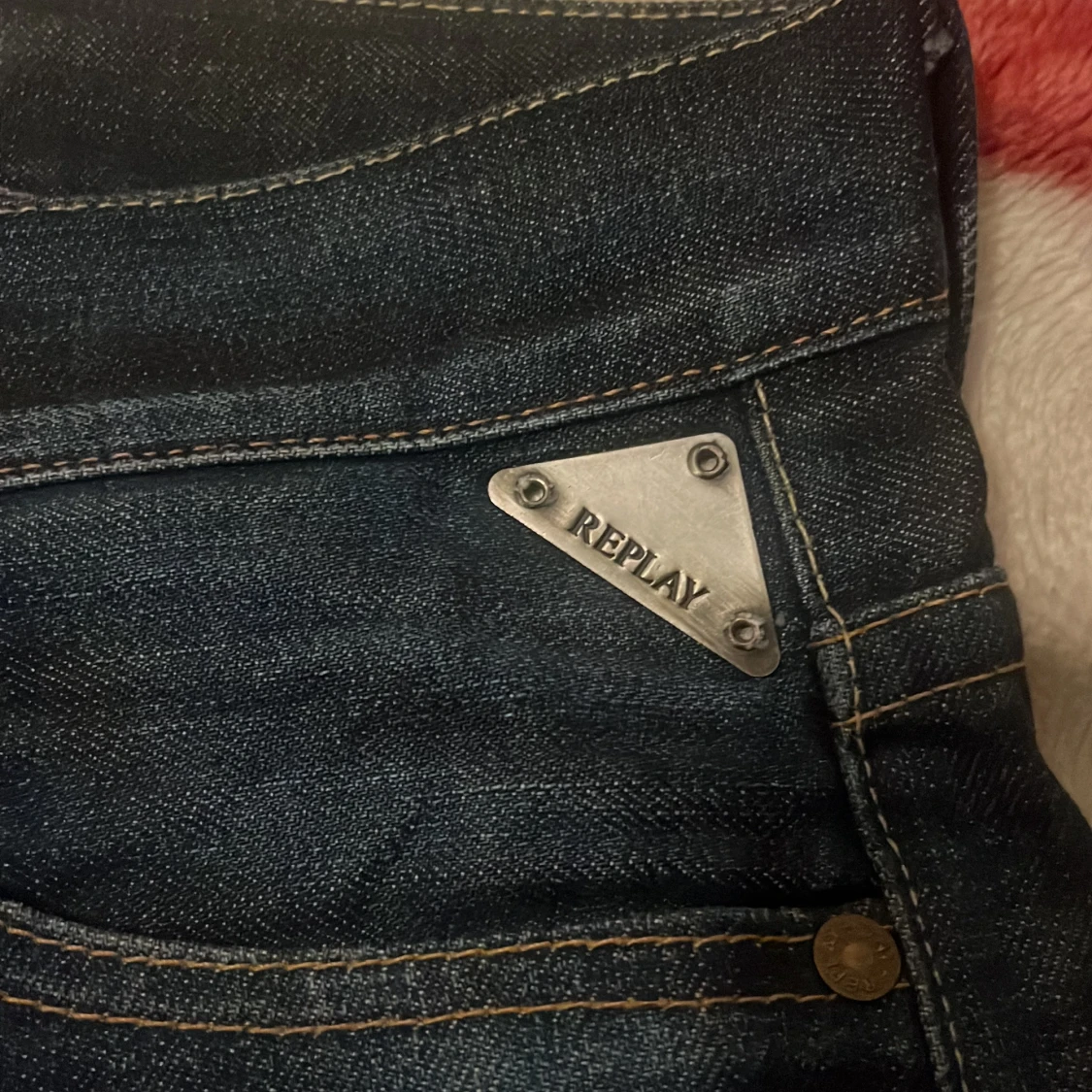 Replay mörkblå jeans straight fit - 1