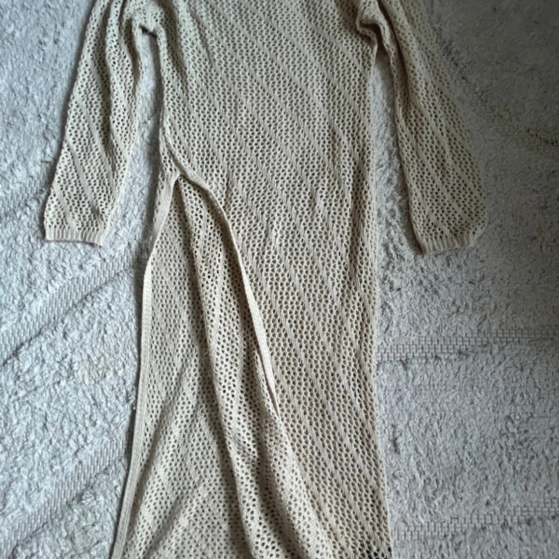 Beige stickad långklänning från SHEIN - 1