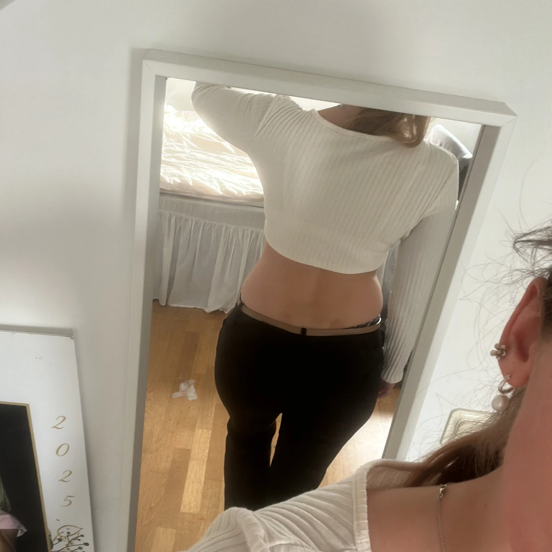 Vit långärmad topp - 1