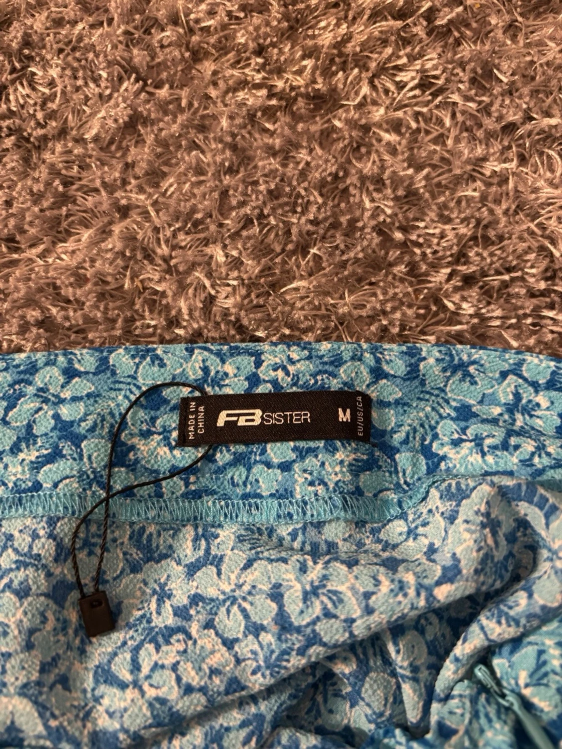 Blommig blå kjol från New Yorker, storlek M - 3