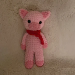 Supersöt handvirkad tomte gris  - Supersöt handvirkad jul gris  