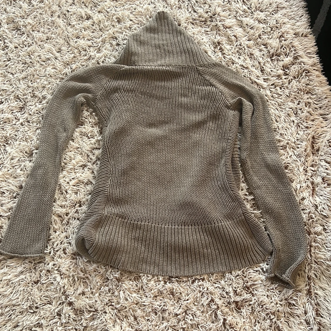 Beige stickad kofta från Lindex XS - 2