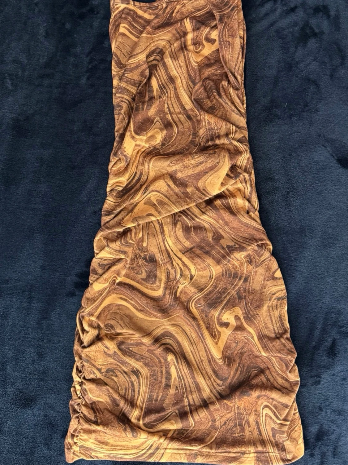 Kaffe mönstrad kortklänning