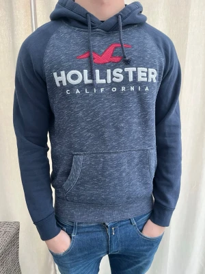 Hollister hoodie med liten defekt  - Bra skick. Finns ett litet hål som lätt går att laga men inget jag själv har haft ork för att göra. Jag själv på bilden är 184 cm. Skicka prisförslag 