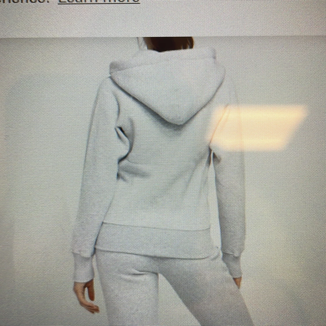 Ljusgrå hoodie med dragkedja - 1