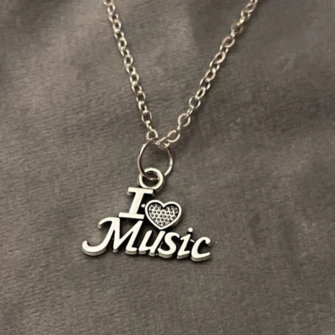 Halsband I Love Music Smycke Silver imitation