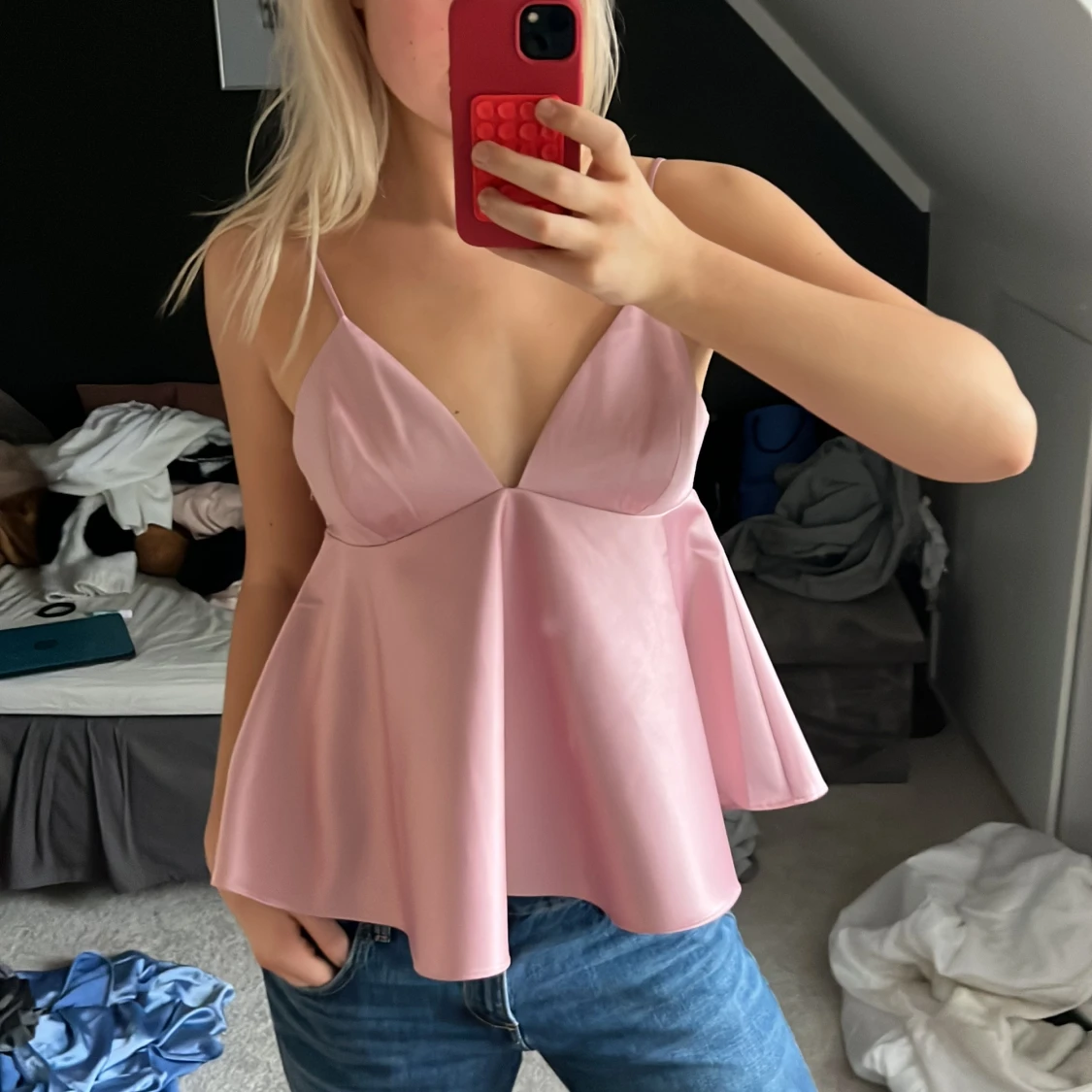 Ljusrosa omlott linnetopp från H&M - 2