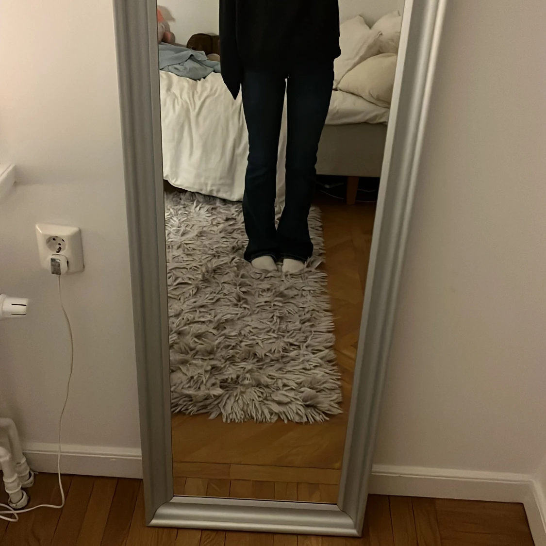 Mörkblå bootcut jeans