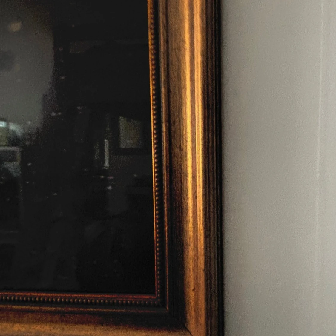 TAVLA MED GULD RAM SJÖJUNGFRU  - 1