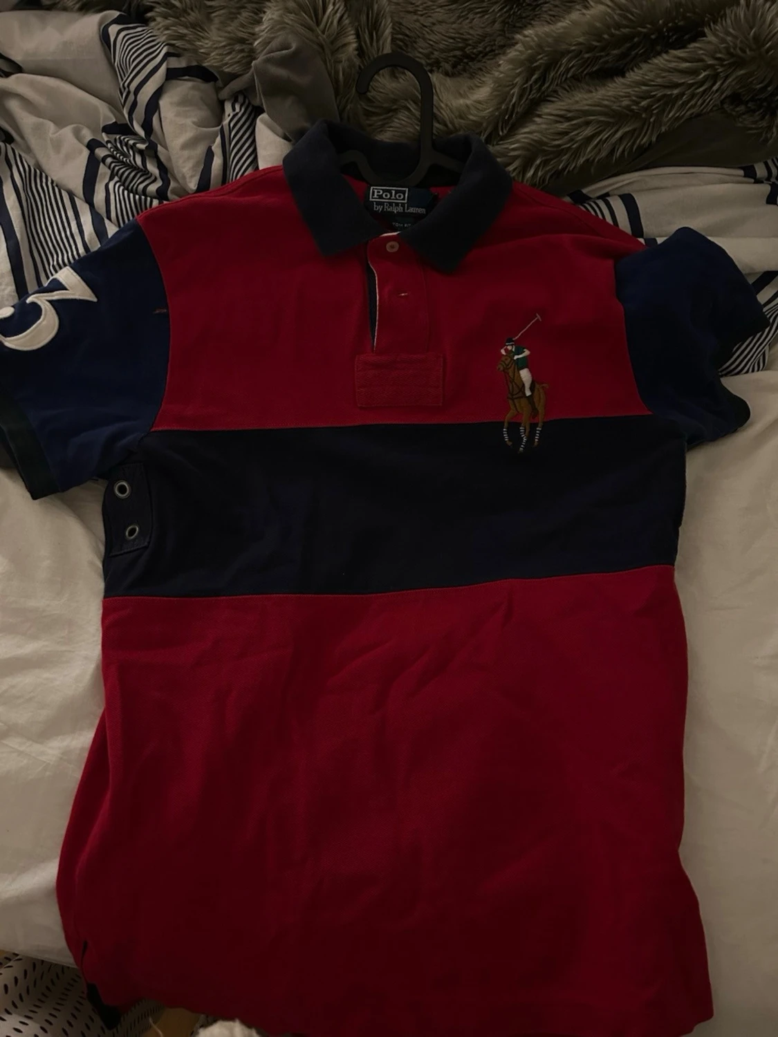 mörkröd och marinblå Polo Ralph Lauren piké