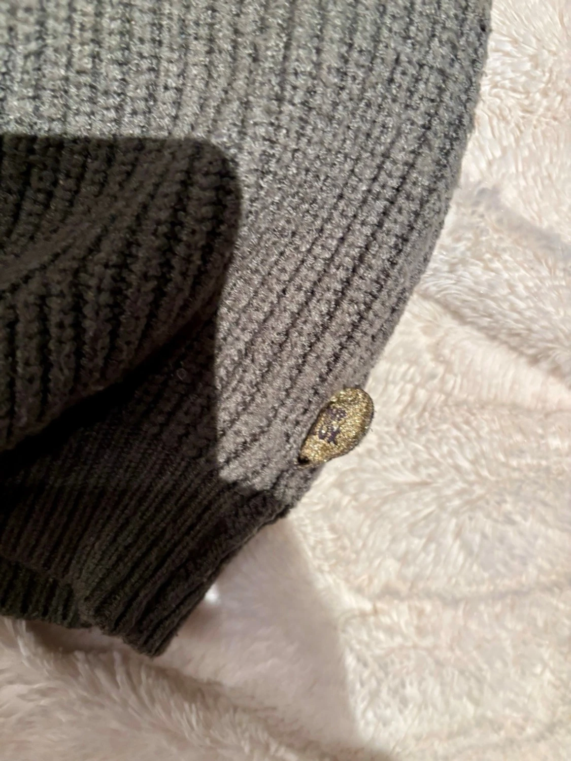 Grön ribbad kofta från Pomp & Lux 146-152 - 3