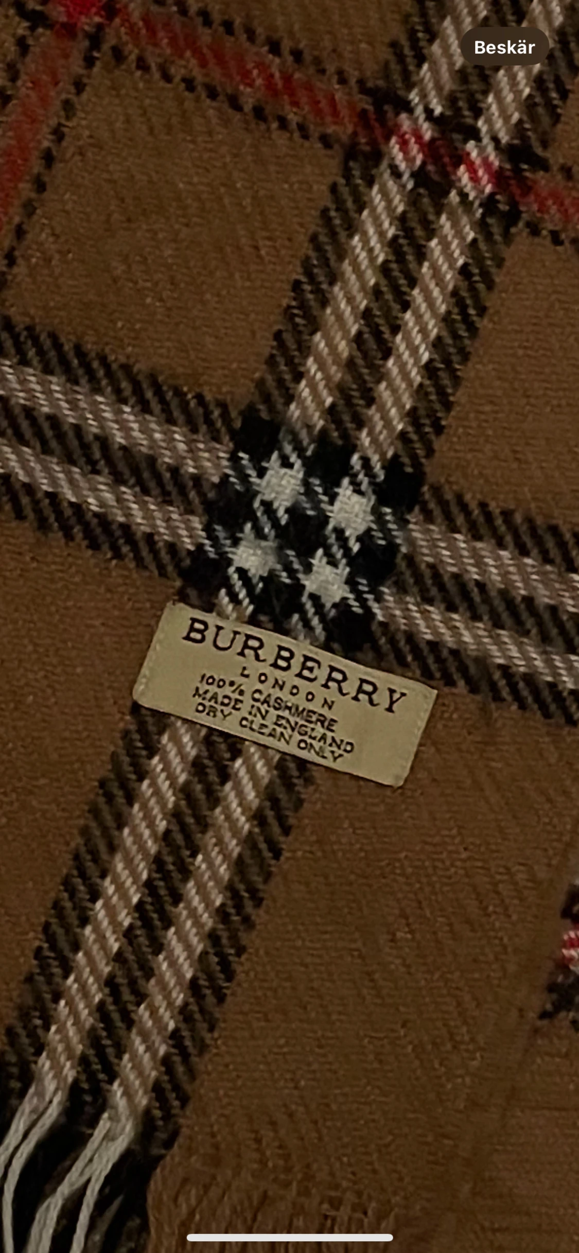 Burberry rutig halsduk i kashmir - 1