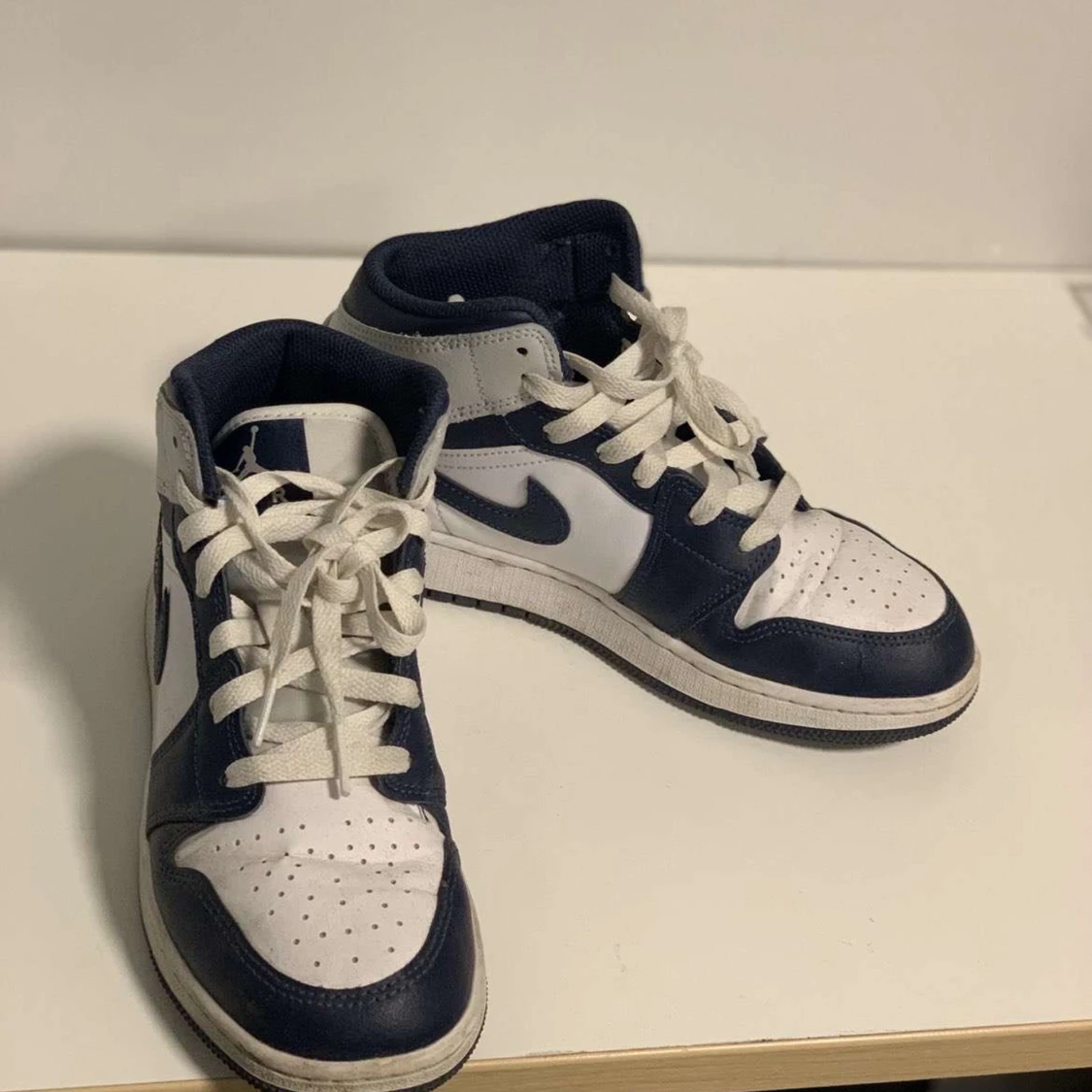 Nike Air Jordan 1 Mid Navy/Vit - 3