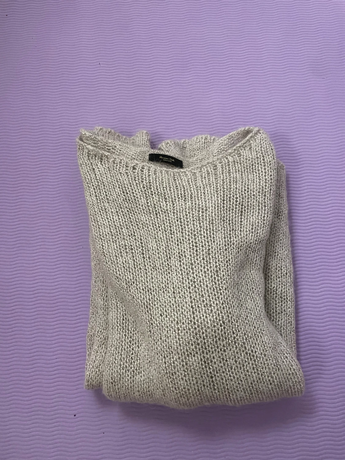 Grå stickad tröja Massimo Dutti - 2