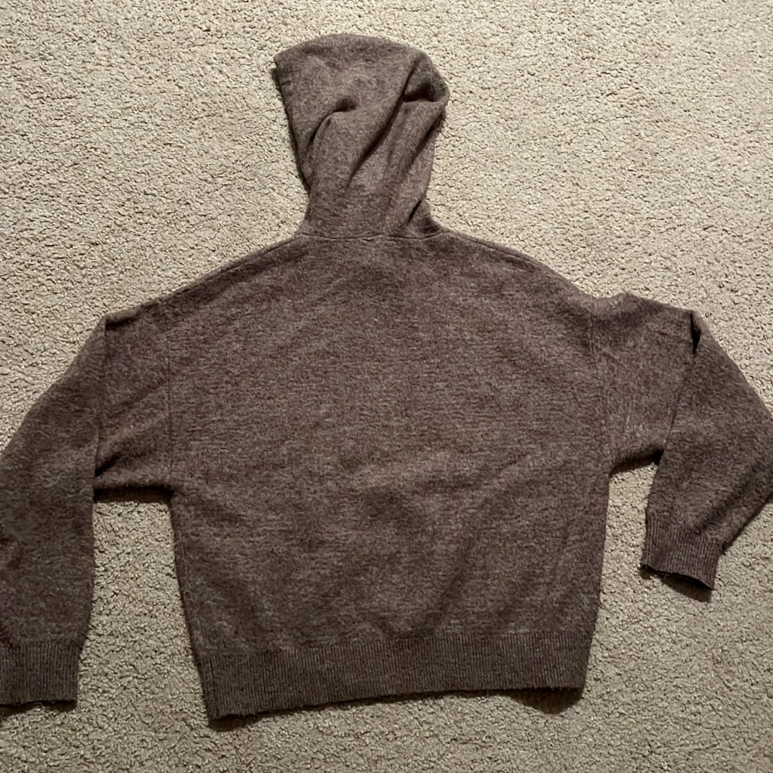 Beige stickad hoodie från Lindex XS - 2