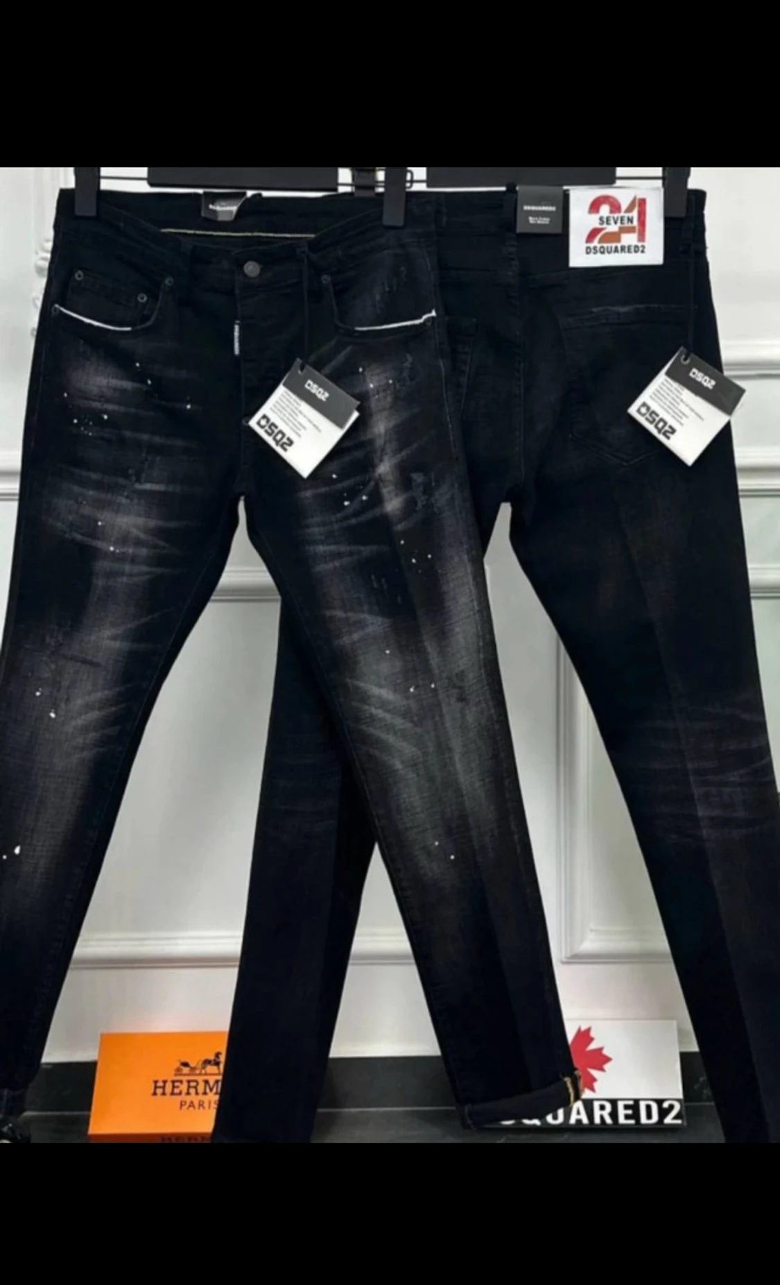Svarta Dsquared2 jeans med detaljer - 5