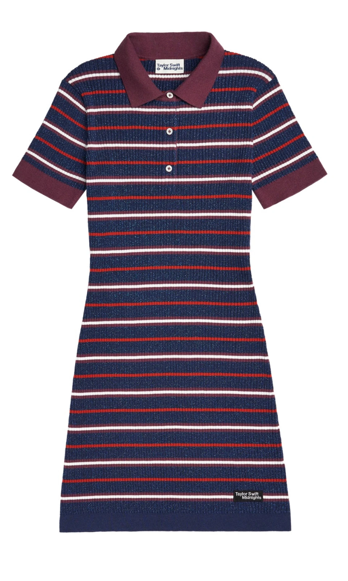 Taylor Swift Midnights randig poloklänning - 1