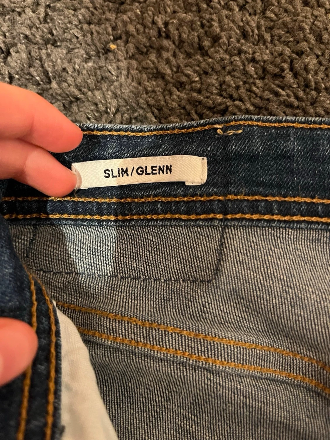 Slim Glenn ljusblå jeans storlek 28/30 - 3