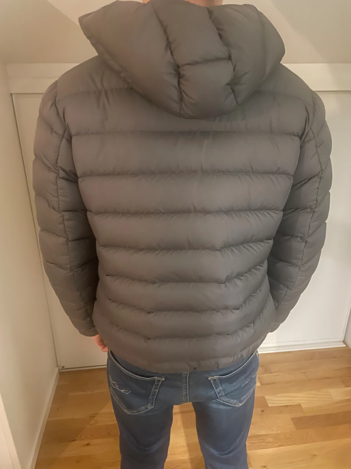 Grå Colmar pufferjacka med huva - 2