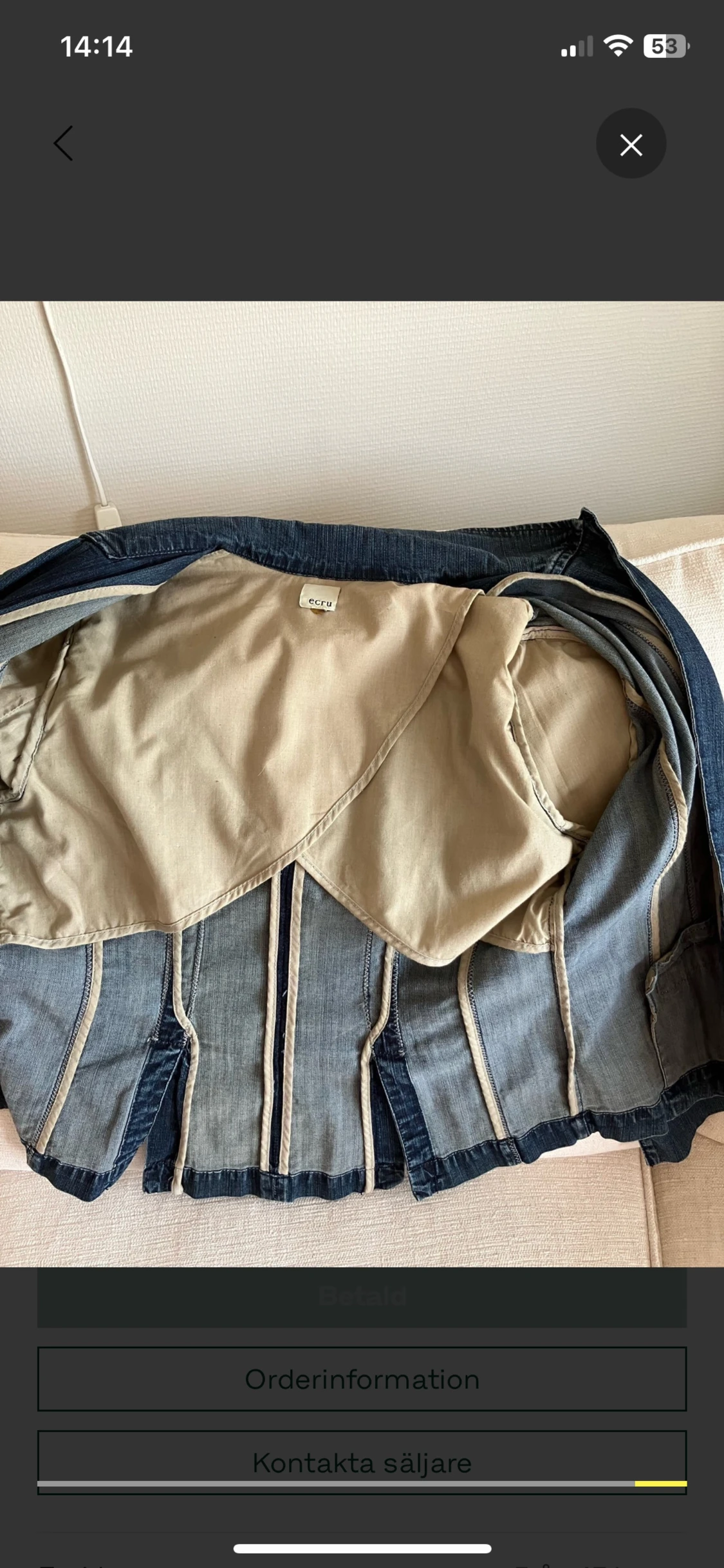 Blå jeanskavaj från Ecru - 6